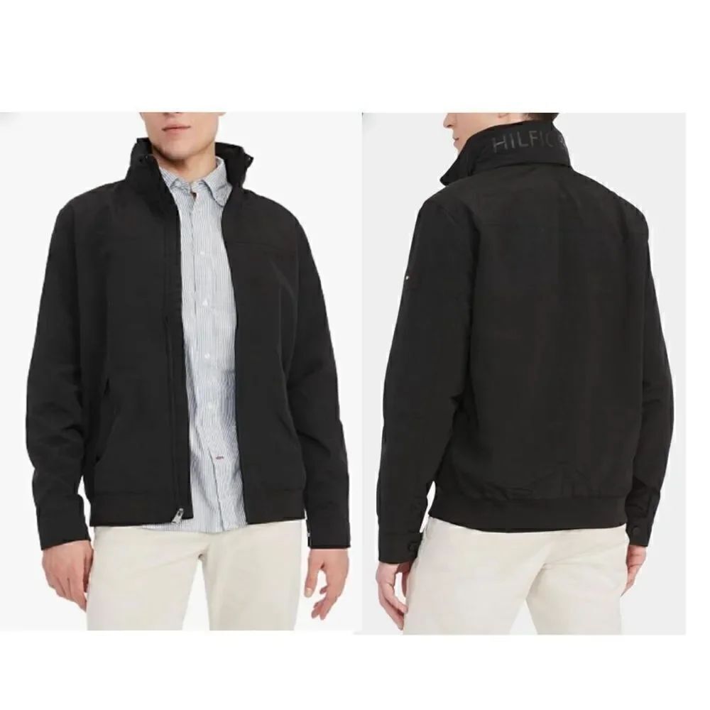 Tommy Hilfiger Men's Lightweight Waterproof Regatta Bomber Jacket
